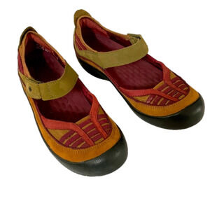 Privo Mary Jane Athletic Shoes, Size 6.5M & 7M, Brown, Rust & Tan